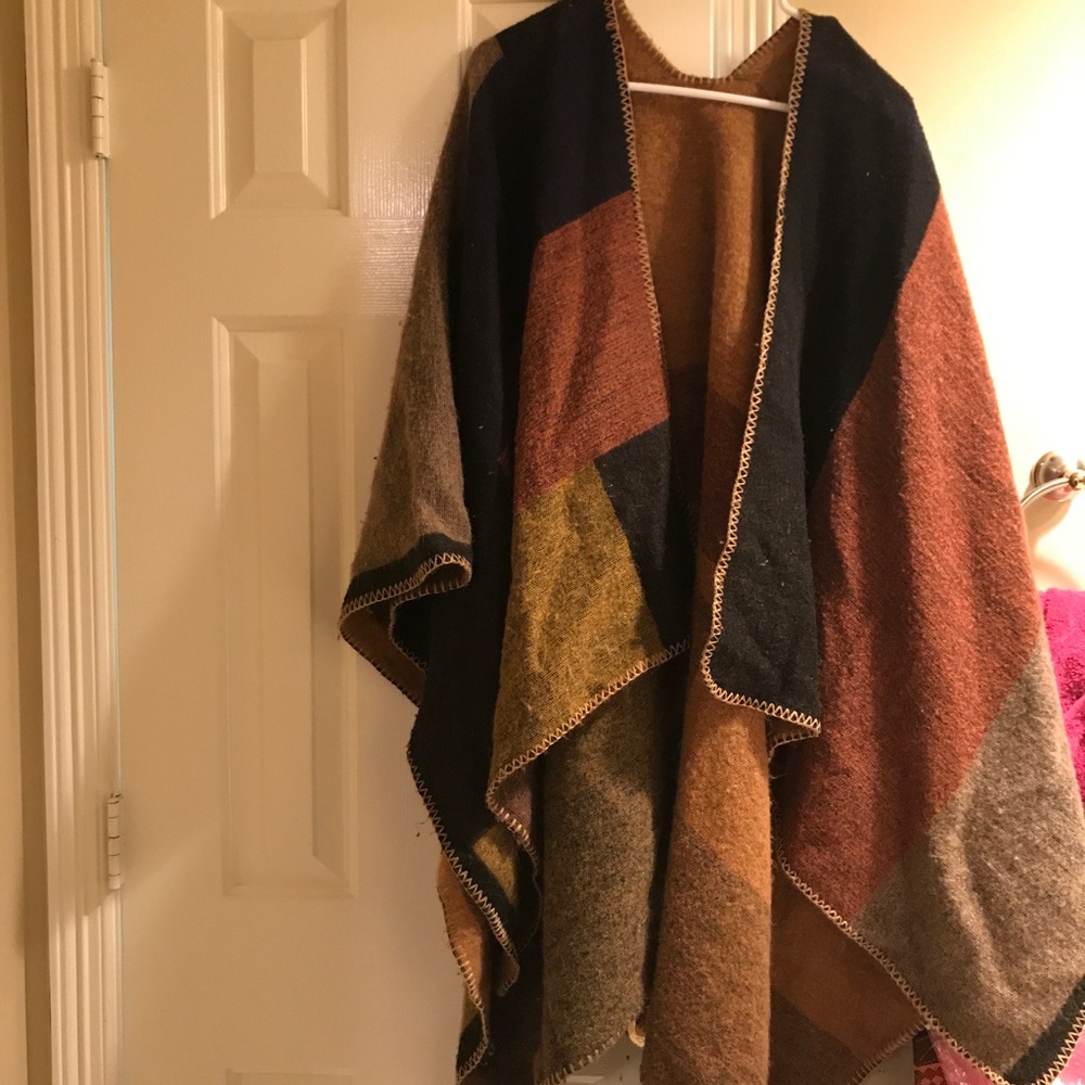 Large Multicolored Poncho